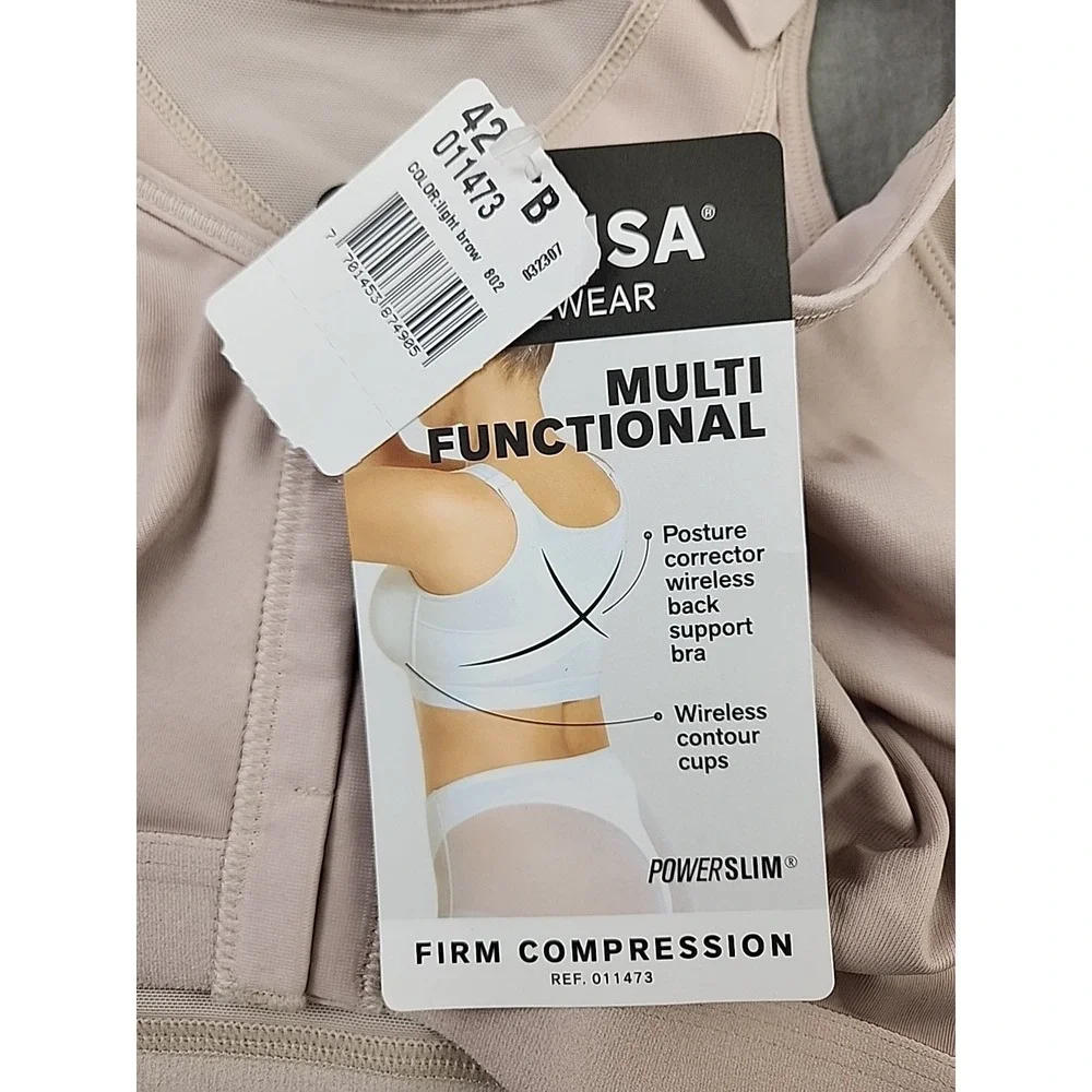 Leonisa Shapewear Multifunctional Firm Compression Light Brown Size U.S. 42B NWT